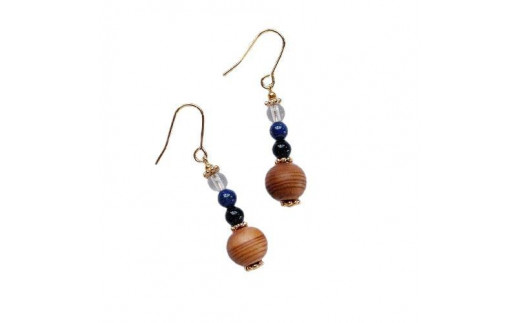 屋久杉×9月誕生石　ピアス