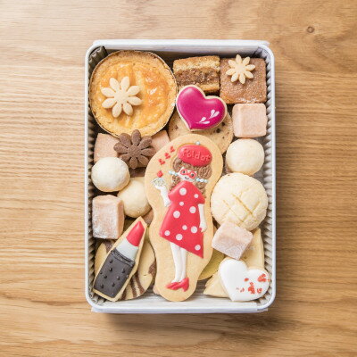 【ふるさと納税】【贈答品】ちょっと大人なポルカちゃん　かわいいアイシングクッキーが入った特別なクッキー缶 #04【1377490】