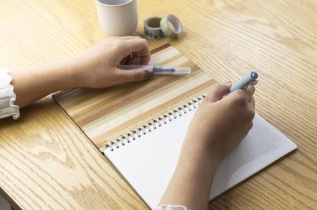 飛騨の木リングノート/A6しましま＆A7一枚板　2冊セット ストラップ付き[Q1645]