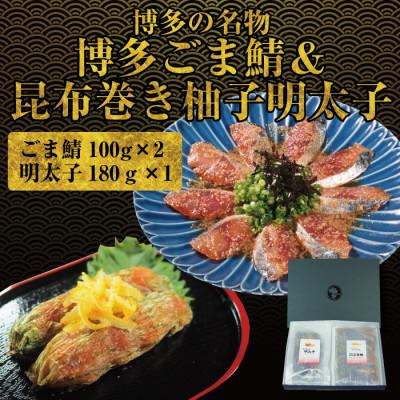 ふるさと納税 福岡市 博多名物　ごま鯖&amp;昆布巻き柚子明太子 JX13