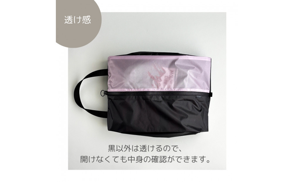 【Mサイズ・ラベンダー】軽量ナイロンシューズケース　着替えポーチ　上靴袋