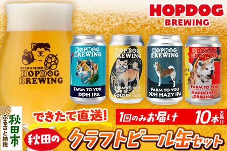 【できたて直送！】HOPDOG BREWING 秋田の素材を活かしたクラフトビール・ハードサイダー 10本セット クラフトビール 飲み比べ ホップドッグブルーイング