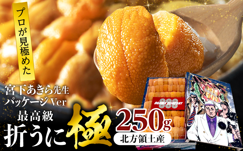 ≪プロ厳選≫最高級折うに(極)宮下あきら先生パッケージVer計250g うに ウニ 雲丹 折うに 海鮮 海産物 北海道 浜中町 ふるさと納税 人気_H0014-105