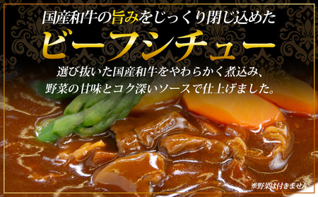 ＜国産和牛ビーフシチュー 15パック＞レトルト シチュー カレー 食品 惣菜 ごはん 加工品 キャンプ 手軽 簡単調理 夜食 保存食 非常食 防災 備蓄 長期保存 特産品 誕生日 ご褒美 愛媛県 西予