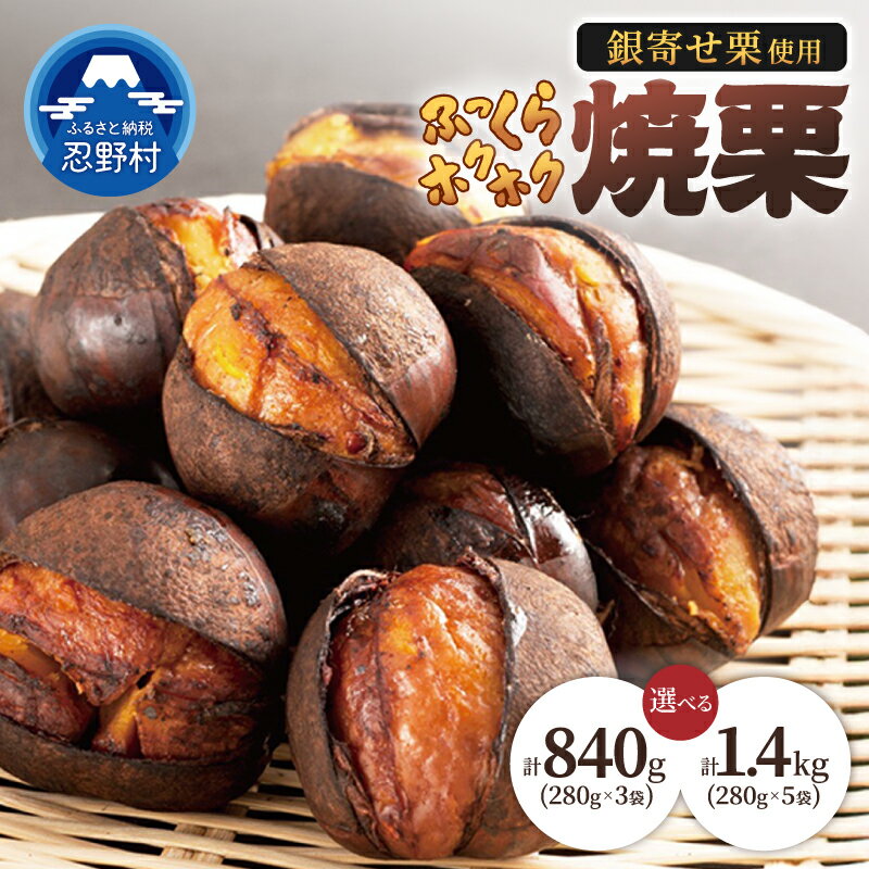 【ふるさと納税】 栗 焼き栗 和栗 くり クリ 840g 1400g ホクホク 送料無料 山梨県 忍野村