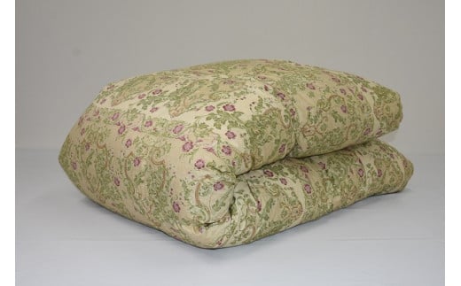 2層式キルト羽毛掛けふとん ハンガリー産ホワイトダックダウン93％ 色ピンク系 柄おまかせ【 布団 ふとん 羽毛 掛け布団 寝具 】