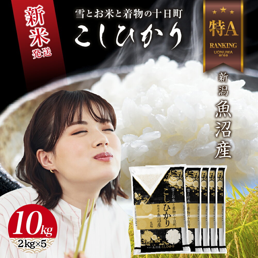 【ふるさと納税】令和7年産 新潟県 魚沼産 コシヒカリ お米 10kg (2kg×5袋) 精米済み お米 こめ 白米 新米 こしひかり 送料無料 魚沼 十日町　お届け：寄附確認後、順次発送