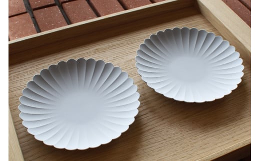 1616/ TY Palace Plate 160 2枚セット 有田焼 器 食器 皿 グレー プ