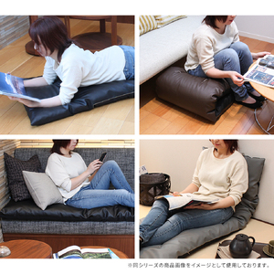 長座布団 直入 レザー DBR（ダークブラウン） 60×120cm ごろ寝 お昼寝用 日本製 レザー調 シンプル おしゃれ 無地カラー [MKトレンド] 【011S305】