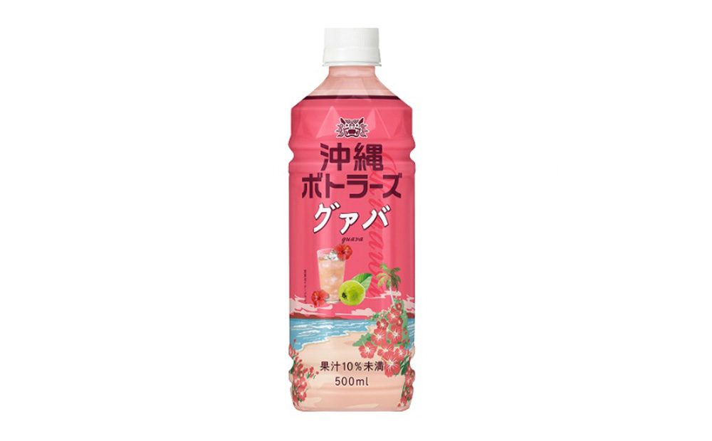 【沖縄ボトラーズ】グァバ果汁10％ 500ml×24本入り