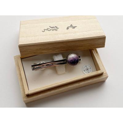 ふるさと納税 津島市 藤色の七宝焼ネクタイピン(丸) |  | 03