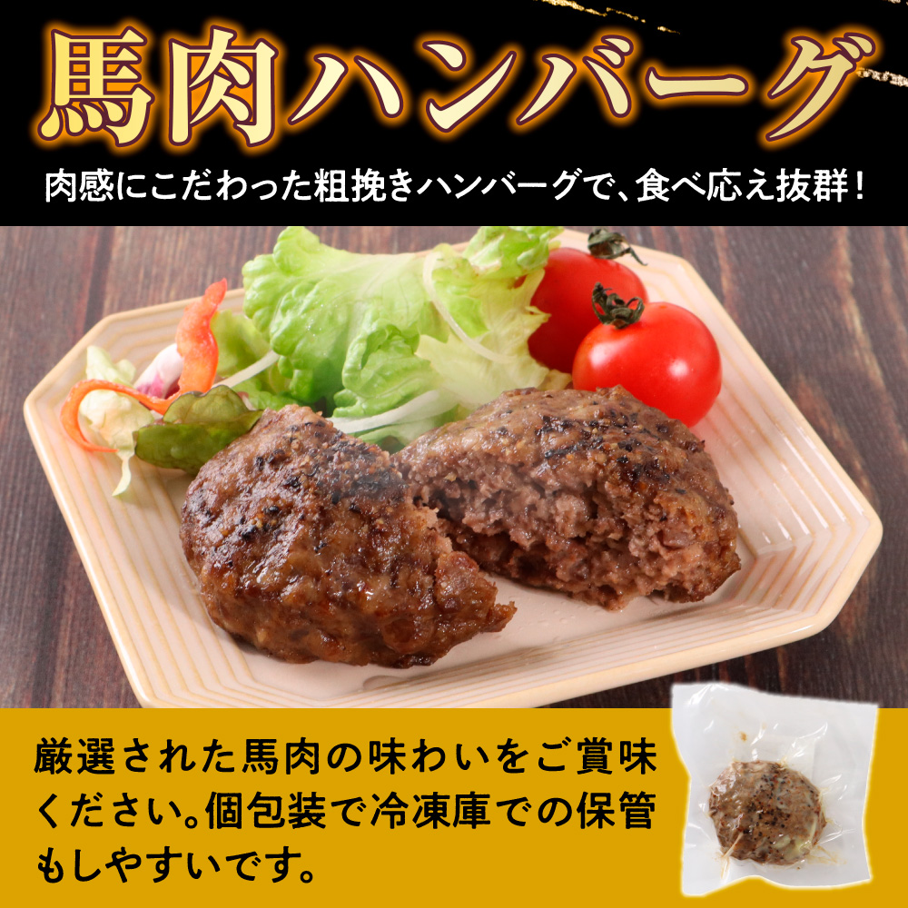 AG19 菅乃屋シェフのお惣菜詰め合わせ 4種セット 合計約1.6kg  馬肉ハンバーグ 馬肉デミハンバーグ 馬スジ煮込み 馬もつ味噌煮込み