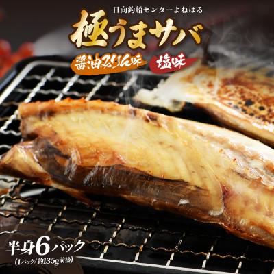 ふるさと納税 美浜町 お世話になったあの方へ☆【のし付き】極うまサバ《塩味&amp;醤油みりん味》半身6パック　あと一品に最高です