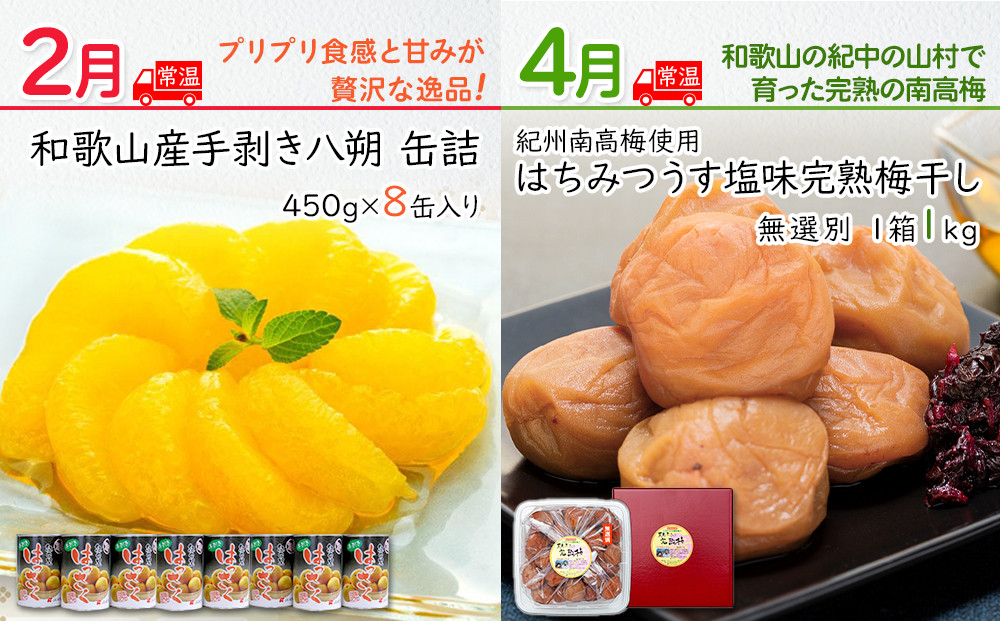 【定期便 偶数月発送 全6回お届け】 和歌山のこだわり 季節の定期便［TM216］