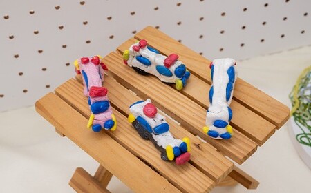 688 ねりねりオブジェ 5種セット 乗り物 障害がある方の手作りオブジェ【社会福祉法人 茨城補成会】