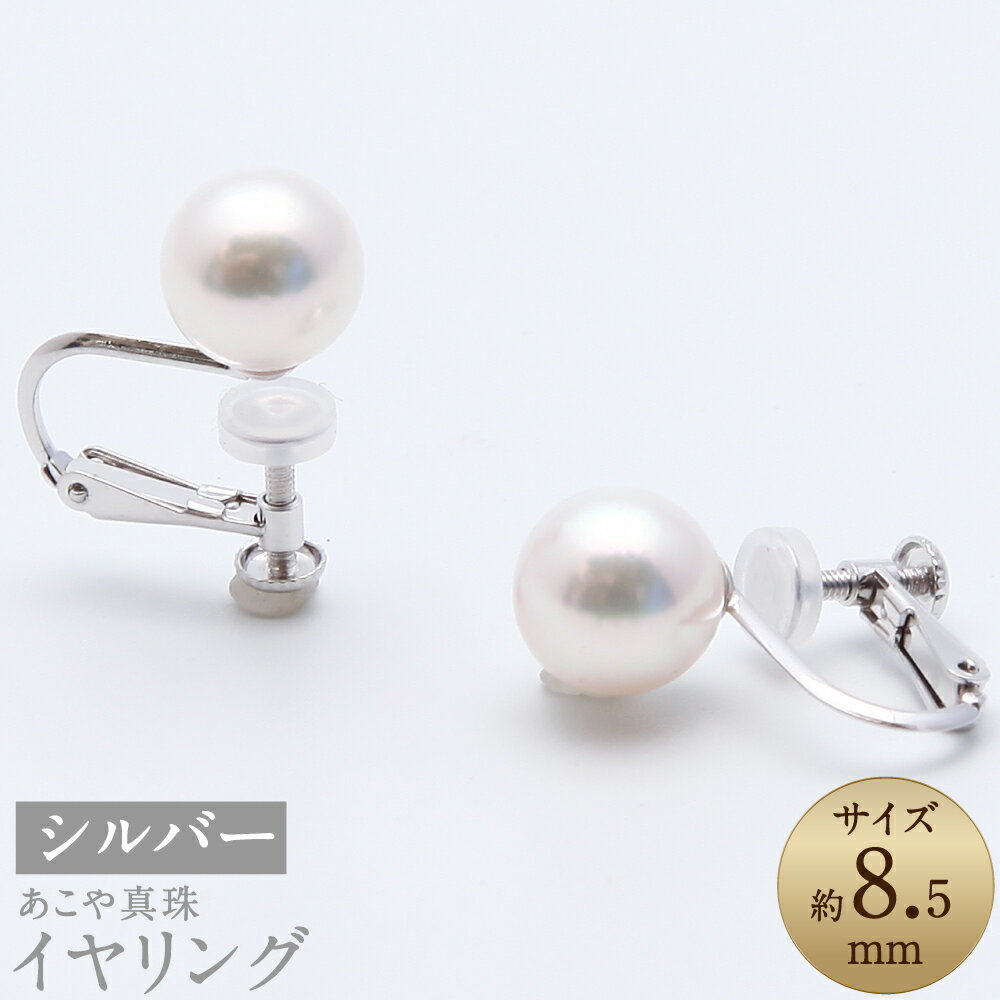 【ふるさと納税】あこや真珠（約8.5mm珠） イヤリング シルバー SV アコヤ真珠 パール レディース ファッション アクセサリー ジュエリー 宝石 冠婚葬祭 プレゼント 贈り物 長崎県 長崎市 送料無料