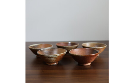 【信楽焼 土の子窯皆川陶房】飯碗 穴窯焼成