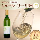 【ふるさと納税】【2025年5月～発送】白ワイン NOVICEノヴィス シュール・リー 甲州 720ml×1本 フルボトル 辛口 日川中央葡萄酒 山梨県 笛吹市 ふるさと納税 ワイン 甲州 白ワイン 酒 果実酒 ギフト 家飲み パーティー のし 名入れ不可 送料無料 山梨県 笛吹市 177-7-11