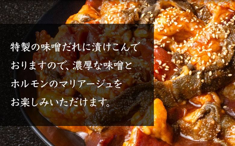 北海道産 厳選ホルモン盛り合わせ800g×2個(合計1.6kg) 味噌タレ | オンライン申請 ふるさと納税 北海道 中標津 牛 ホルモン 全8種 ミノ ネクタイ センマイ ハート レバー 上アカセン