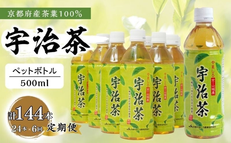 
            【6回定期便】 京都産 宇治茶 ペットボトル 500 ml × 24本 京都府産 京都産 お茶 茶 京都 宇治 宇治茶  緑茶 ペットボトル 500 24本 常温 煎茶 かぶせ茶 熱中症対策 熱中症予防 熱中症 備蓄 夏 京都府
          
