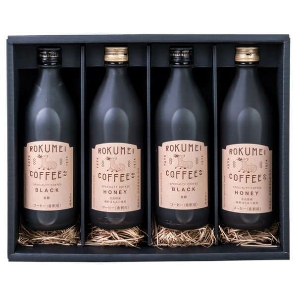 
            カフェベース 500ml × 4本 ROKUMEI COFFEE （ロクメイコーヒー） コーヒー ギフト コーヒー 珈琲 こーひー coffee カフェオレ セット ギフト オリジナル  詰め合わせ 奈良県 奈良市 奈良 G-98
          