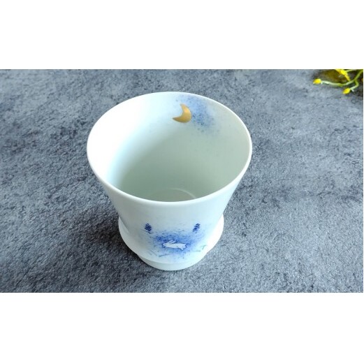 有田焼 至高の焼酎グラス 月とうさぎ【松尾陶器】酒器 焼酎グラス グラス お酒 食器 器 うつわ 磁器 陶磁器 コップ カップ 染付 A17-29_イメージ2