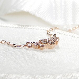 K10PG ダイヤモンドネックレス(Fph014-2)