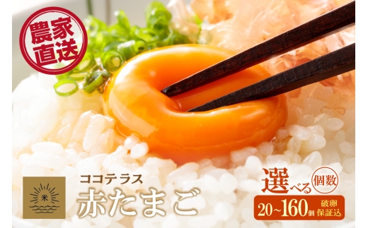 
                  ココテラスの明日（赤たまご）単品　20個から160個　選べる個数【JGAP認証】
                