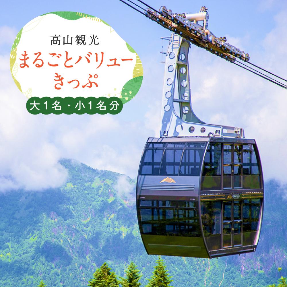 【ふるさと納税】【高山観光】まるごとバリューきっぷ 大人1名、小人1名分（バス＋新穂高ロープウェイ乗車券）| 乗車券 割引 特典 旅行 観光 チケット 飛騨高山 濃飛バス 濃飛乗合自動車(株) CA001