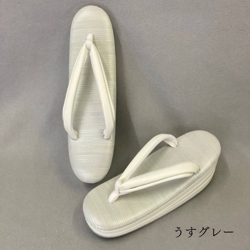 [シコロ織] 高級和装ぞうり (カラー：うすグレー、サイズ：M) うすグレー M