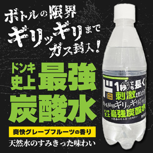 ド情熱価格 強炭酸水 グレープフルーツ味 500ml×48本（2ケース） 強炭酸水 炭酸 炭酸水 割り材 フレーバー 山梨 富士吉田