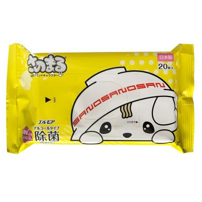 ふるさと納税 佐野市 さのまる×エルモア除菌99.9%ウエットティシュ アルコールタイプ 20枚×20パック |  | 01