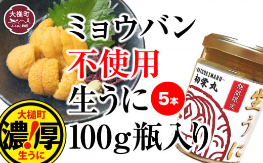 【令和8年6月発送先行予約】三陸産 生うに 500g(瓶100g×5本) 【35】