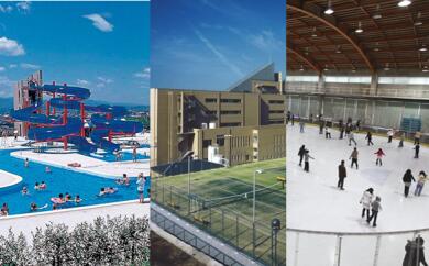【ふるさと納税】スポーツ施設無料券（グループ）スポーツ施設 リゾート施設 レジャープール無料入園券 ウォータースライダー スケート テニスコート アイスアリーナ グループ 香川県 三木町