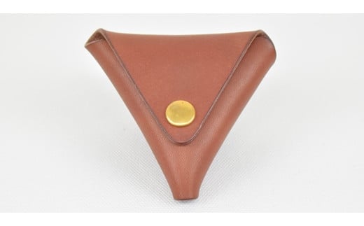 【minca】 栃木レザーの三角コインケース小 小銭入れ コンパクト 小さめ/Coin purse 01/チョコ　469【雑貨 ファッション 人気 おすすめ 】
