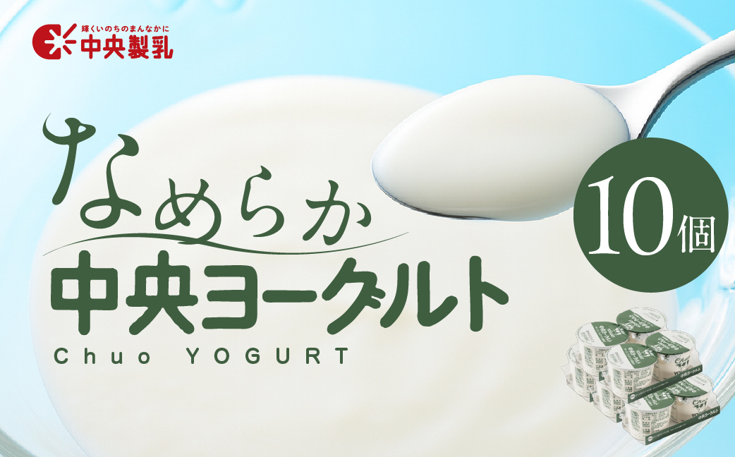 中央製乳 中央ヨーグルト2p 10個 セット こだわり なめらか おやつ デザート 乳製品 乳酸菌 健康 腸活 ロングセラー 愛知県 豊橋市
