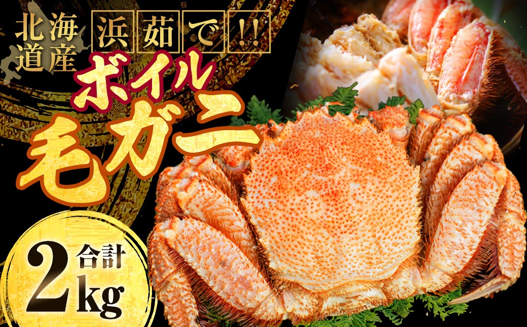 【浜茹で！】ボイル毛ガニ2.0kg 詰め（冷凍）5尾入り ふるさと納税 蟹
