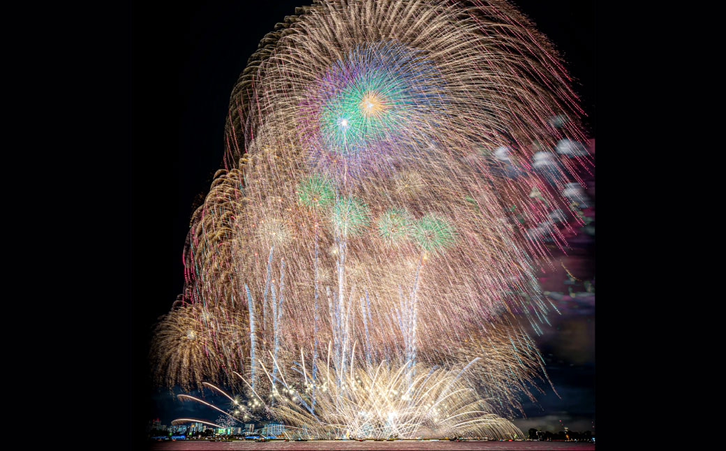【 令和8年7月25日 （ 土 ） 】 桑名水郷花火大会チケット 3枚 （ 河川敷エリア ） 揖斐川 花火 二尺玉 スターマイン ミュージック 夜空 夏祭り チケット 花火大会 ミュージック花火 大会