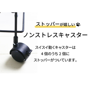 分別ダストワゴン 【黒猫モチーフ小】8個のフックでゴミを分別 組み立て不要 ゴミをスッキリ分別 22149(KDW-149) 加茂市 川口工器株式会社