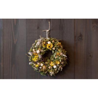 ふるさと納税 丸森町 フラワーリースモリ 繭リース インテリア