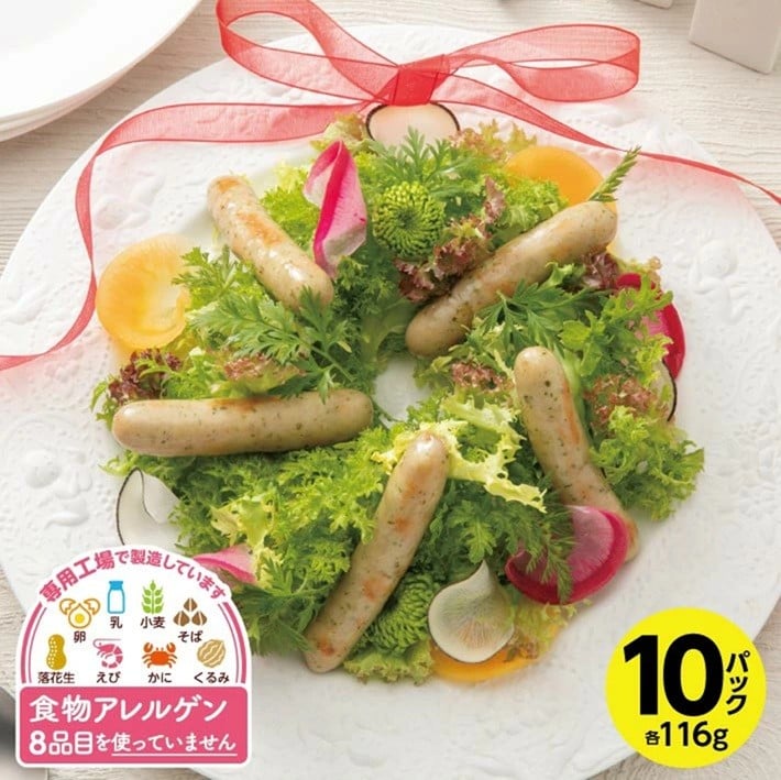 
                  東北日本ハム おいしさあらびきウインナー レモン＆パセリ　116g×10パック SA2726
                