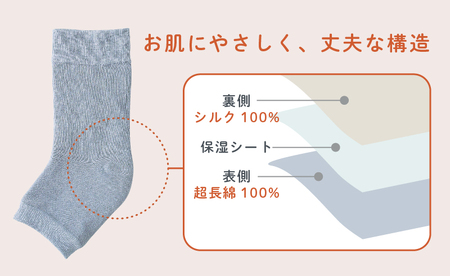 靴下 足うら美人 おやすみサポーター （22〜27cm）【ダークグレー】履くだけでかかとケア