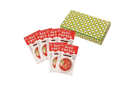 田中の麺家あんかけトマトうどんセット6箱_田中の麺家 あんかけ トマト うどん セット 6箱 常温 半生タイプ 2人前 フレッシュトマト 和風 イタリアン 特製 スープ トマト ペースト スープ付き 