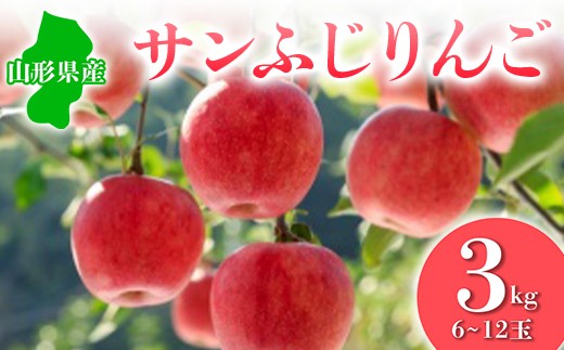 ≪2026年先行予約≫ サンふじりんご 3kg りんご リンゴ 林檎 デザート フルーツ 果物 くだもの 果実 食品 山形県 FSY-0677