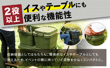 トランクカーゴ ベージュ SSサイズ 2個組 / キャンプ ボックス 収納 アウトドア 防災 コンテナ ケース 道具箱 レジャー 釣り ギア 頑丈 キャンプ用品 インテリア / 恵那市 / 東谷株式会