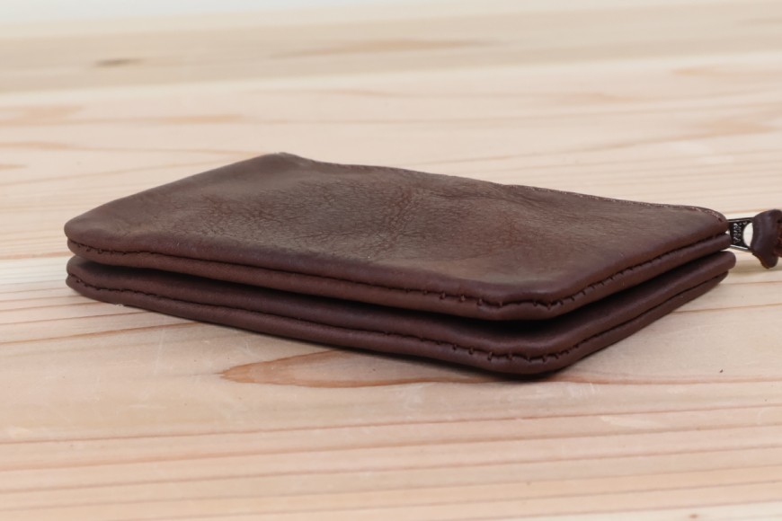 おさいふポーチ ブラウン [アトリエSASSA 富山県 朝日町 34310069]