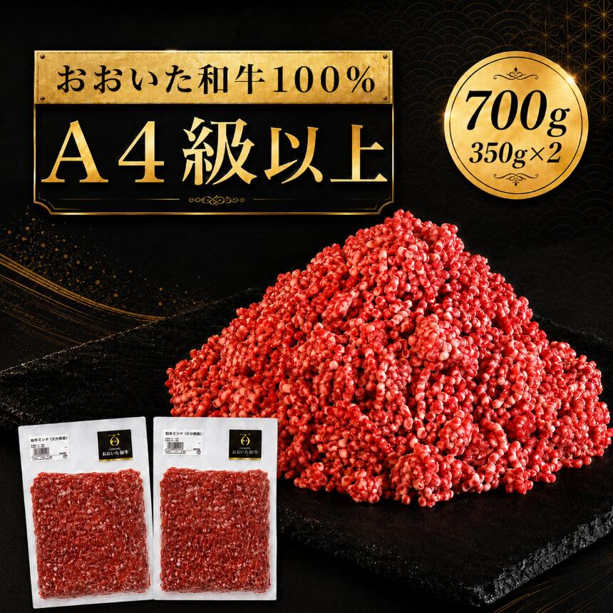 【ふるさと納税】 おおいた 和牛 100％ ミンチ 700g ( 350g×2 ) | お肉 肉 おにく にく 牛 牛肉 和牛 挽肉 ひき肉 ミンチ 豊後牛 大分県産 小分け 国産 冷凍 送料無料 大分県 中津市