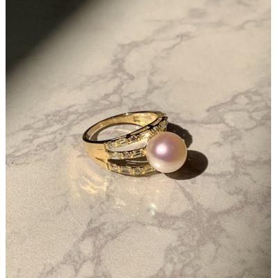 ふるさと納税 鳥羽市 あこや真珠9mmリング(9号) 850-01