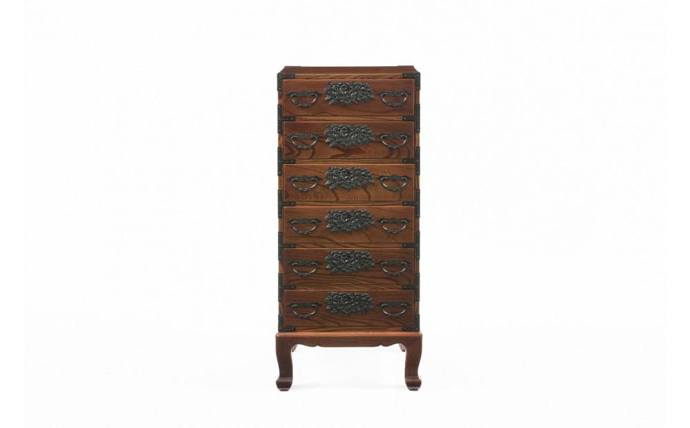 仙台箪笥　六杯抽　拭き漆【伝統 工芸品 グッドデザイン賞 タンス たんす 和タンス 仙台】