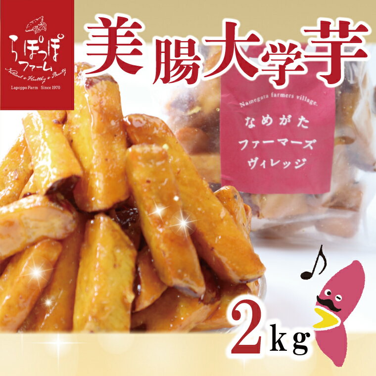 【ふるさと納税】らぽっぽファーム【工場直送】美腸大学いも 2kg｜さつまいも 大学芋 芋 サツマイモ だいがくいも スイーツ お菓子 冷凍 美腸大学芋 人気 送料無料 茨城県 行方市 らぽっぽファーム(CQ-25-1)